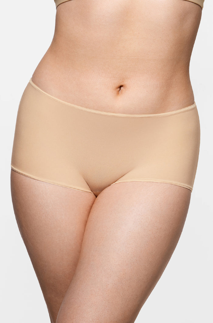 Women's Stretchy Mid Waist Boy Shorts 3 Pack Basic 3 (3pack)