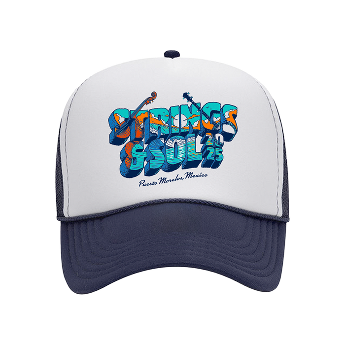 Strings & Sol 2025 Postcard Foam Trucker