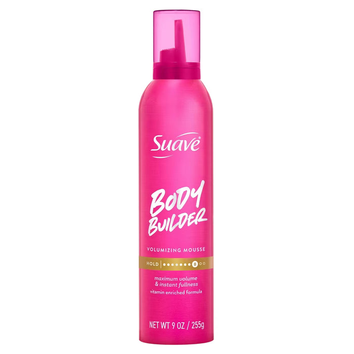 Suave Body Builder Maximum Hold Volumizing Mousse 9 oz - 12 Pack