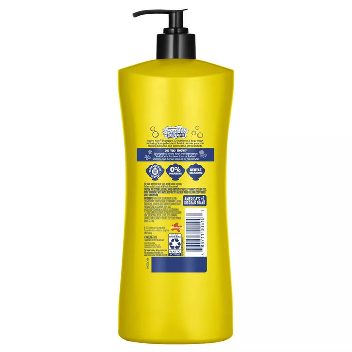 Suave Kids SpongeBob Jellyfish Splash 3-in-1 Shampoo Conditioner & Body Wash 28 oz - 4 Pack