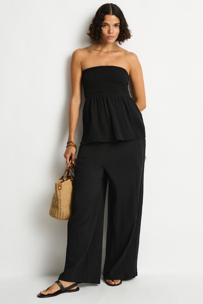 Sunset Shirred Bandeau Top