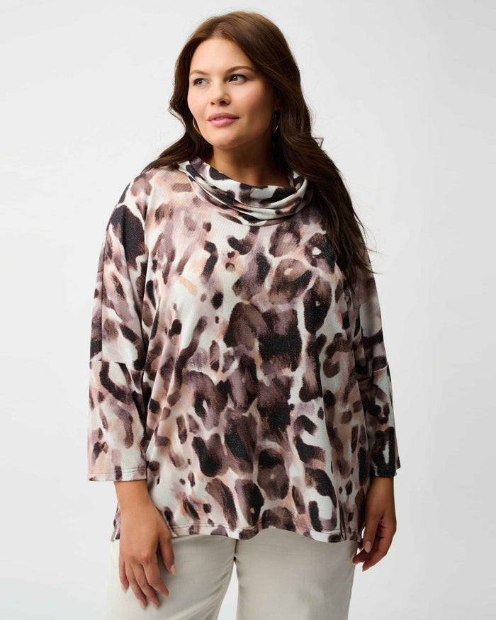 Sweater Knit Animal Print Tunic - Joseph Ribkoff