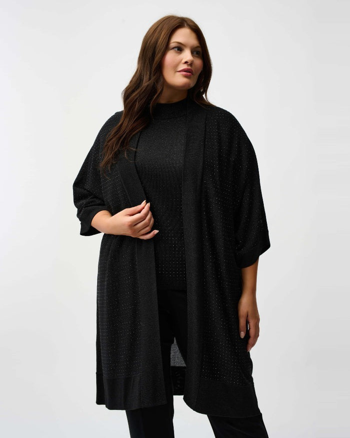 Sweater Knit Cover-Up with Iron-On Detail - Joseph Ribkoff