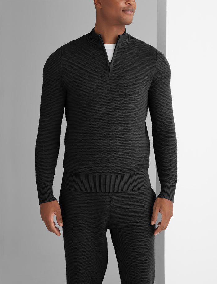 Sweater Quarter Zip::Black