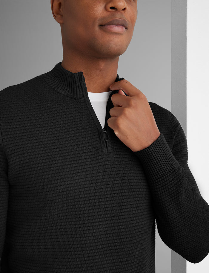 Sweater Quarter Zip::Black