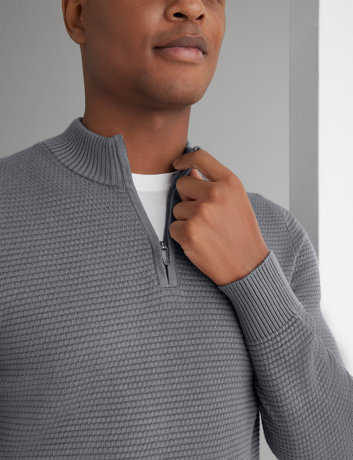 Sweater Quarter Zip::Quiet Shade