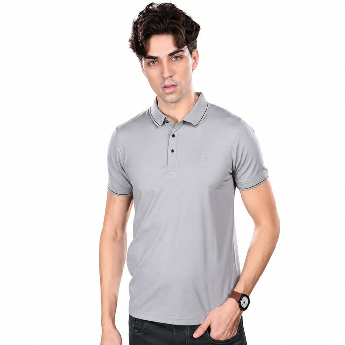 T-Shirt | Imported HD Pique Lycra Fabric | 220 GSM | Solid Casual Collar T-Shirt | Regular Fit | Half Sleeves
