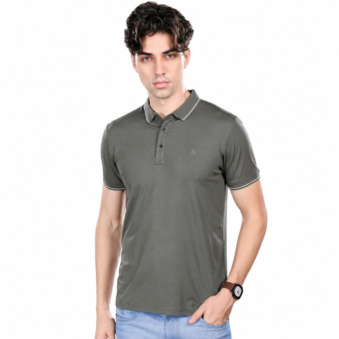 T-Shirt | Imported HD Pique Lycra Fabric | 220 GSM | Solid Casual Collar T-Shirt | Regular Fit | Half Sleeves - ANS Billion