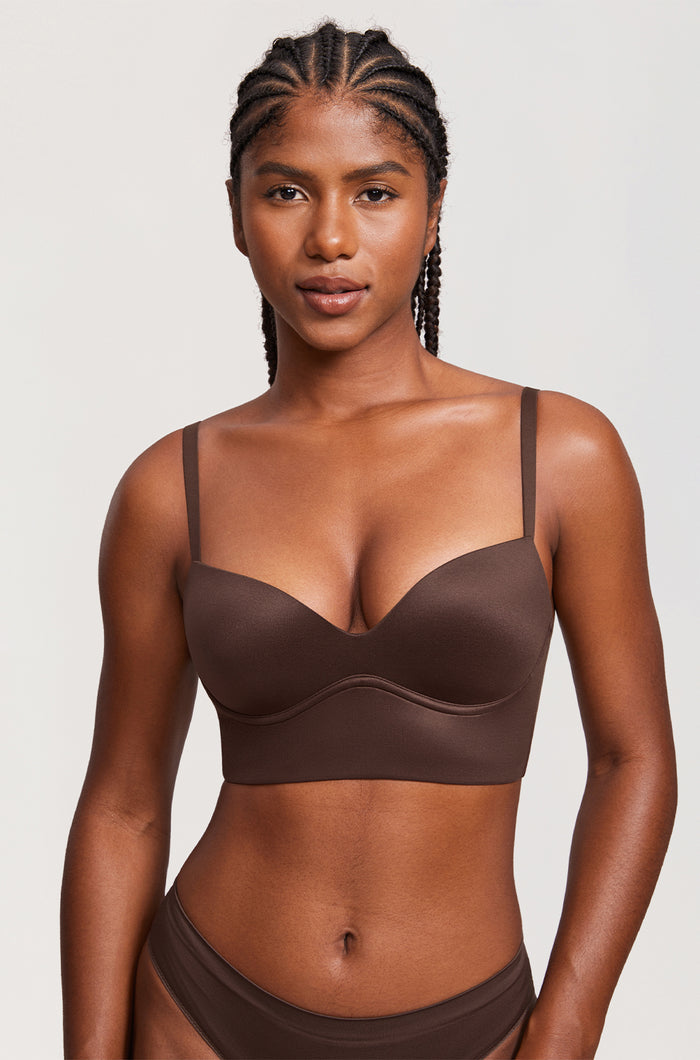Women's T-shirt Push Up Bra Hazelnut