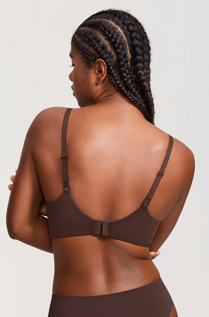 Women's T-shirt Push Up Bra Hazelnut