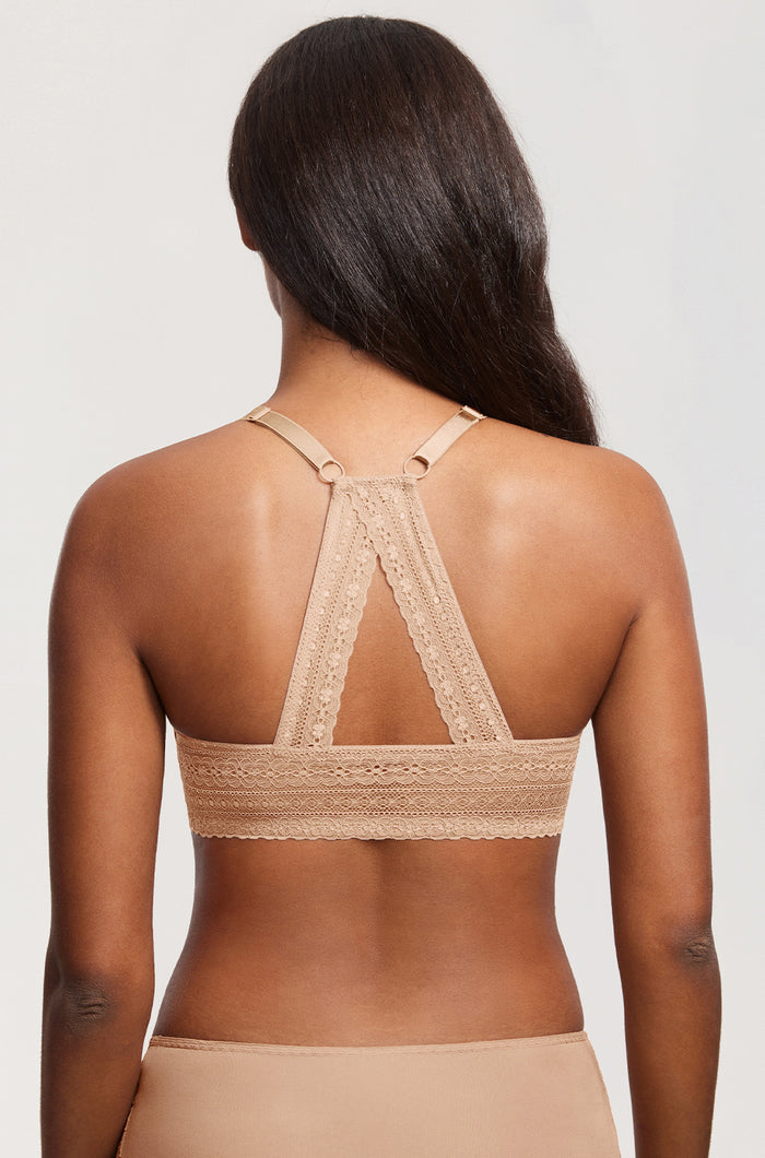 Women's T-shirt Racerback Bra Beige