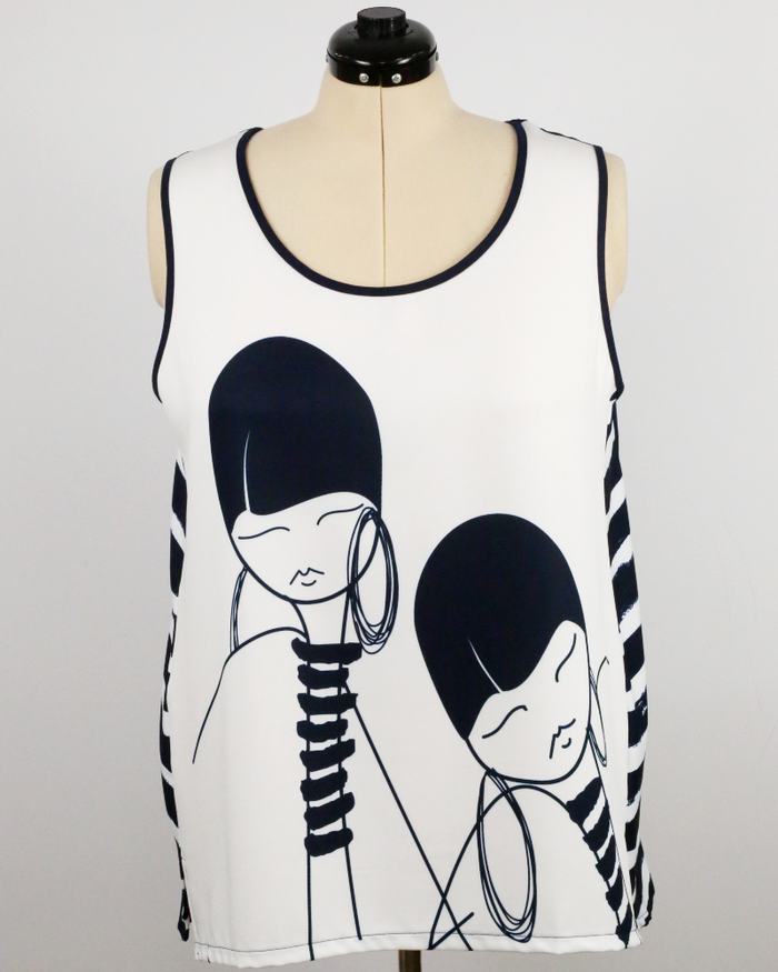 Tank Top Latin Navy Blue - G!OZE