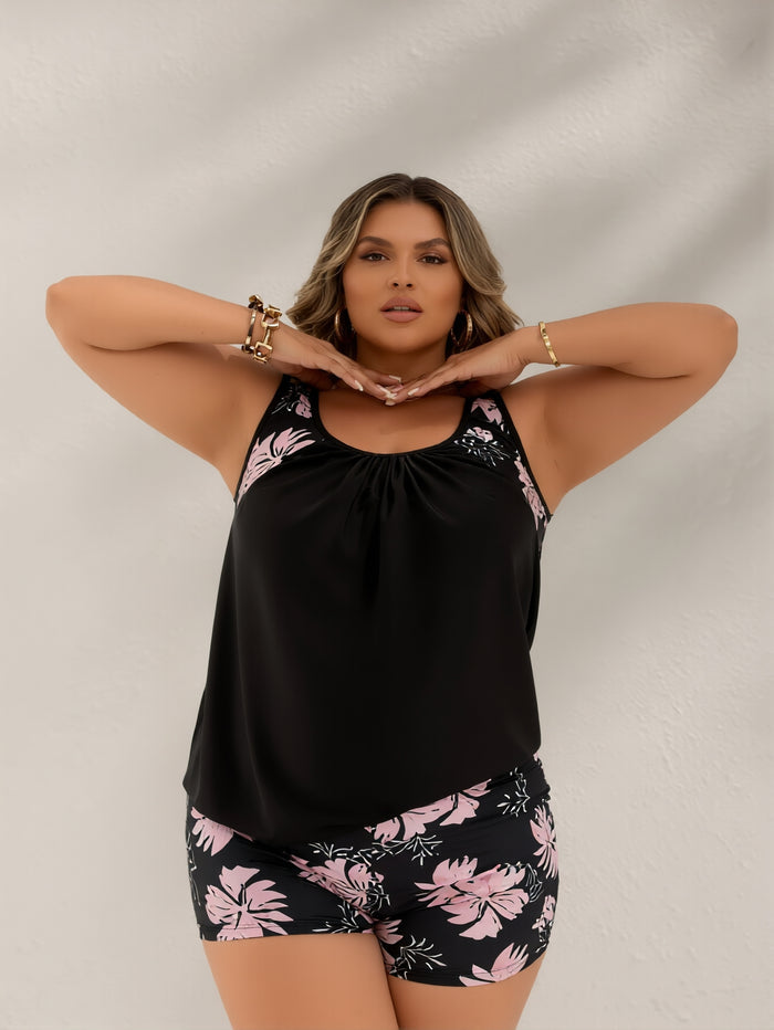 Tankini Swimsuits - Women Two Piece Tankini Top with Shorts Flowy Swimsuit 2026 Bathing Suits
