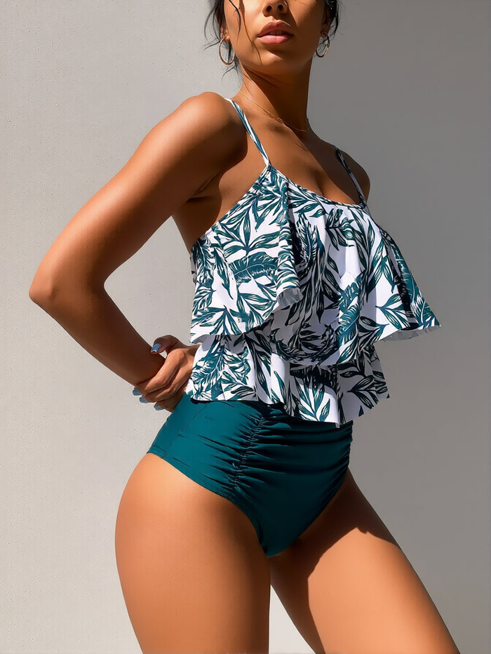 Tankini Swimsuits for Women High Waisted Bikini Sets Two Piece Bathing Suits Tummy Control Swimwear