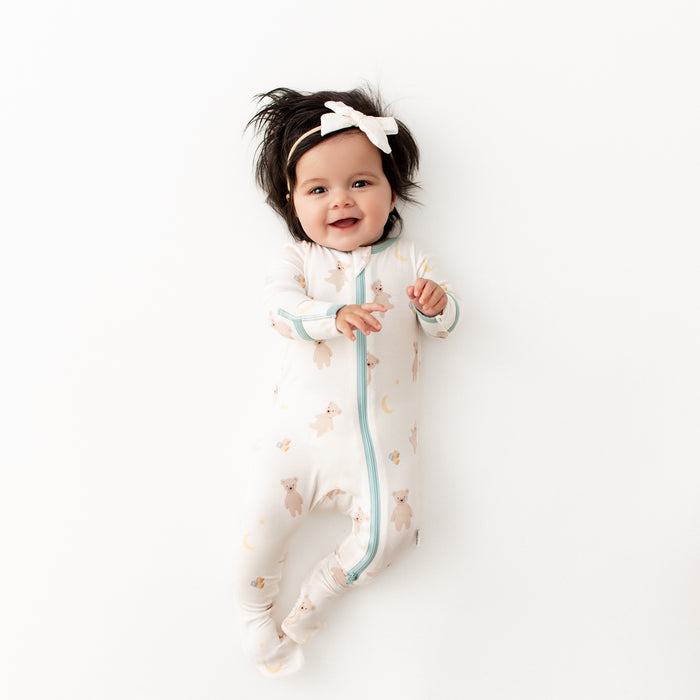 Teddy Bears Zippered Footie