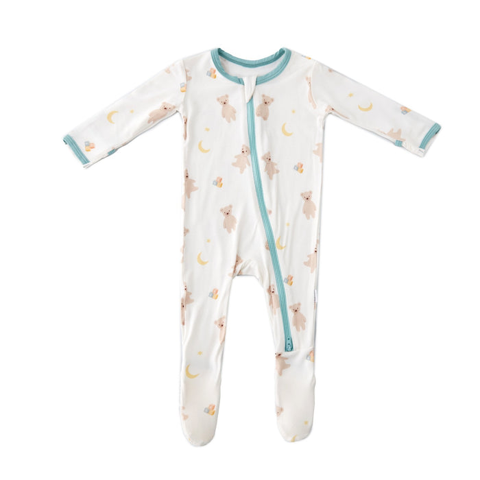 Teddy Bears Zippered Footie