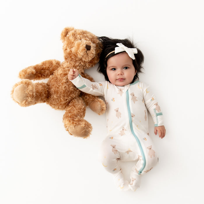 Teddy Bears Zippered Footie