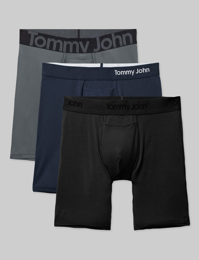 The Best of TJ Boxer Brief 8" (3-Pack)::Turbulence/Navy/Black