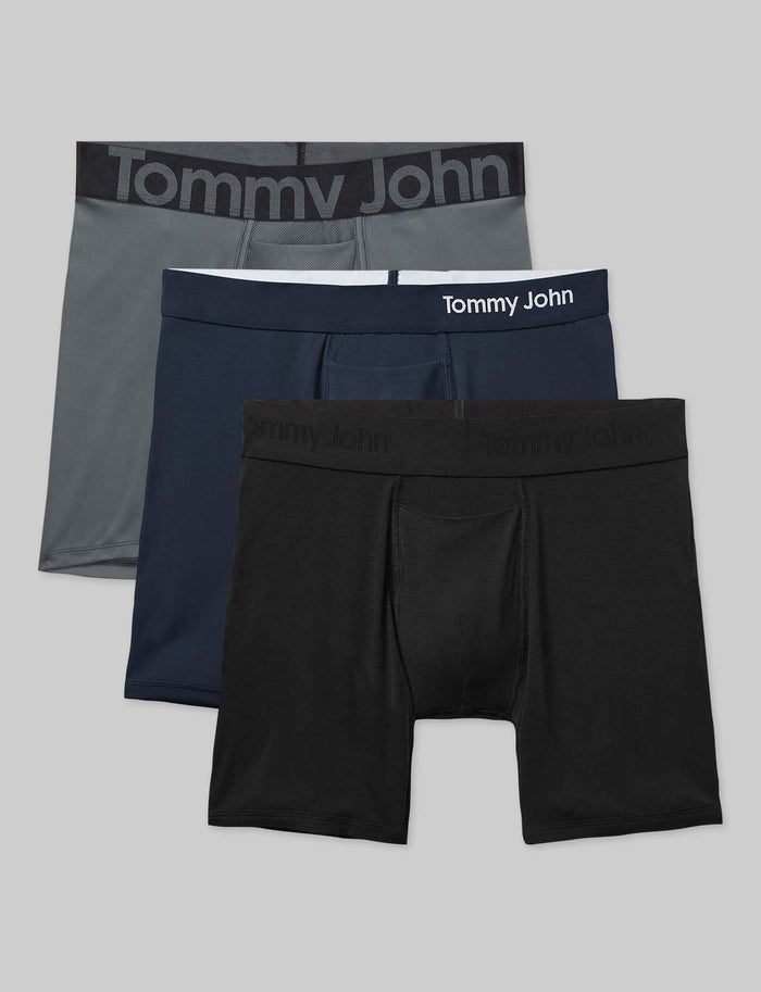 The Best of TJ Mid-Length Boxer Brief 6" (3-Pack)::Turbulence/Navy/Black
