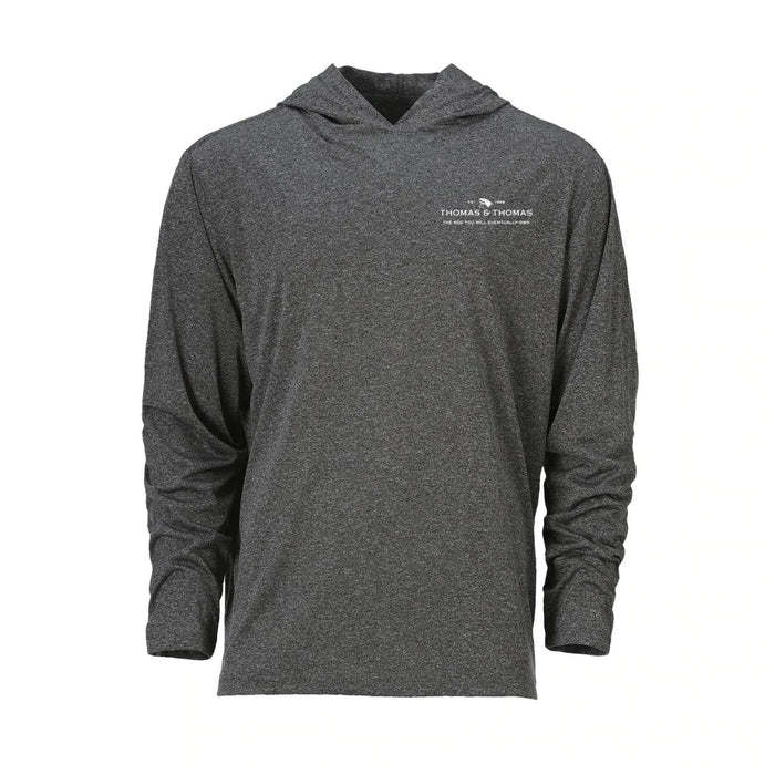 Thomas & Thomas Athletic Gray Heather L/S Sun Hoody
