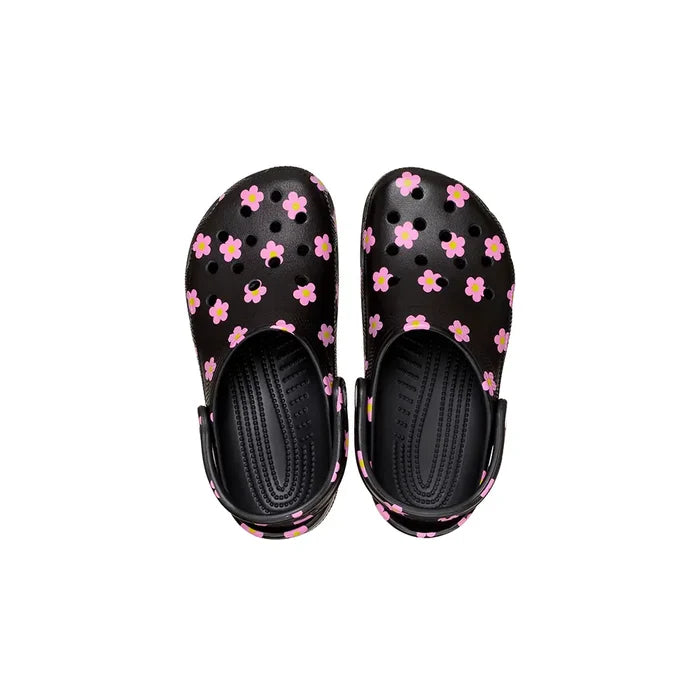 Toddler Classic Flower Clog 'Black'