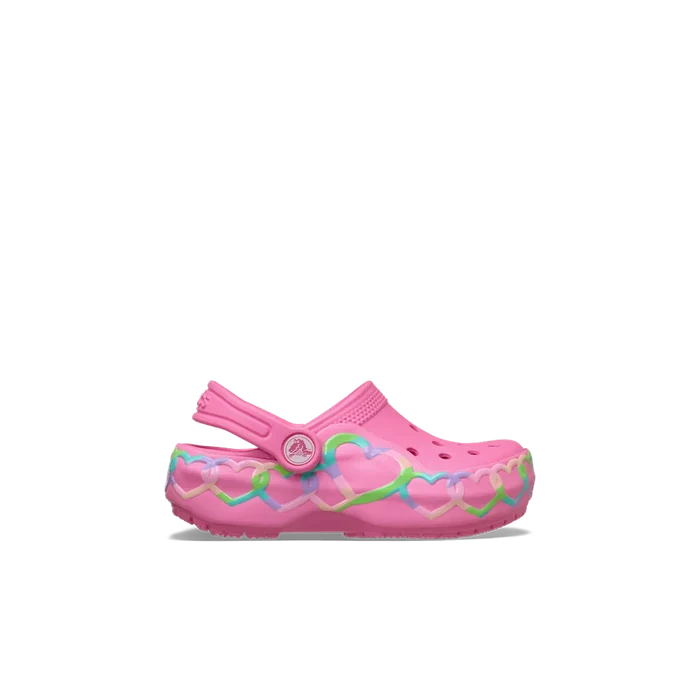 Toddler Classic Heart Lights Clog 'Pink Lemonade'