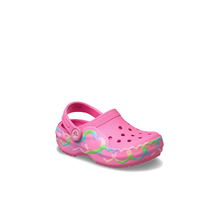 Toddler Classic Heart Lights Clog 'Pink Lemonade'