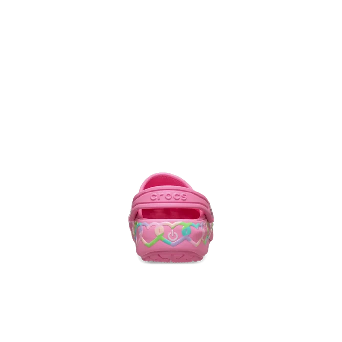 Toddler Classic Heart Lights Clog 'Pink Lemonade'