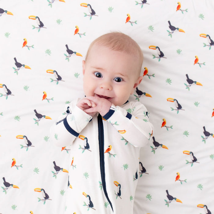 Toucan Zippered Footie