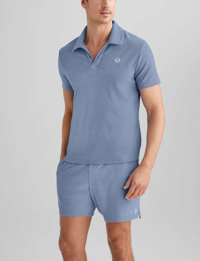 Cabana Terry Polo::Rain Washed