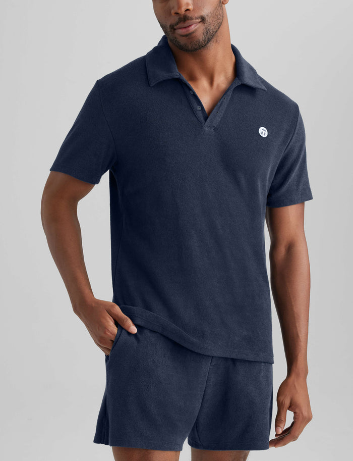 Cabana Terry Polo::Dress Blues