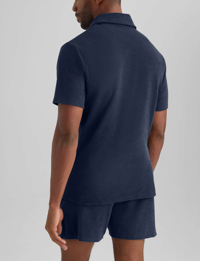 Cabana Terry Polo::Dress Blues