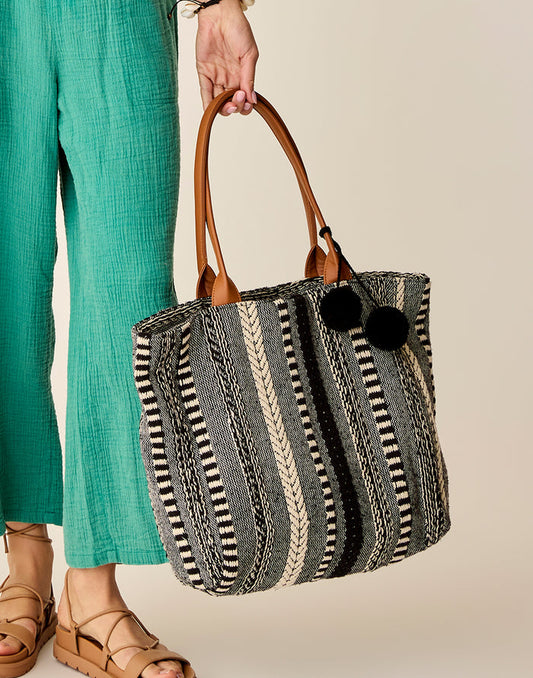 Treasure Tote: Black Multi - FINAL SALE