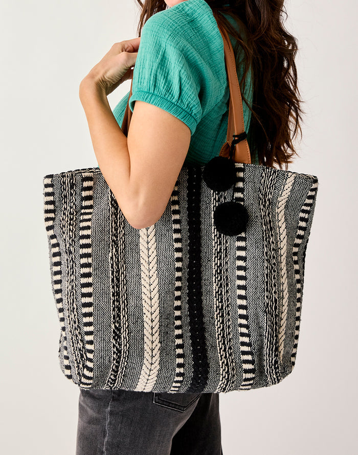 Treasure Tote: Black Multi - FINAL SALE