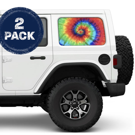 Trippy Tie Dye Side Windows Printed Vinyl Decal