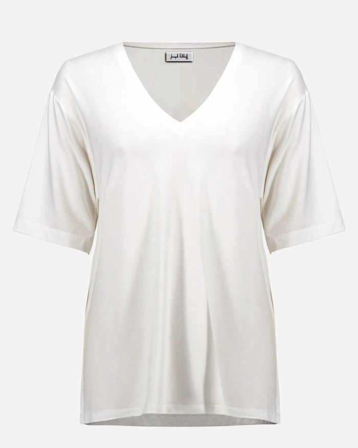Tunique Jersey Boxy avec Col en V Vanille - Joseph Ribkoff