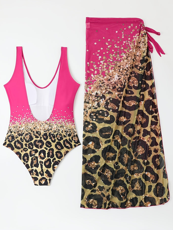 Two Piece Skirt Set Women Sexy Halter Backless Bodysuit and Wrap Tied High Split Summer Maxi Skirt Set