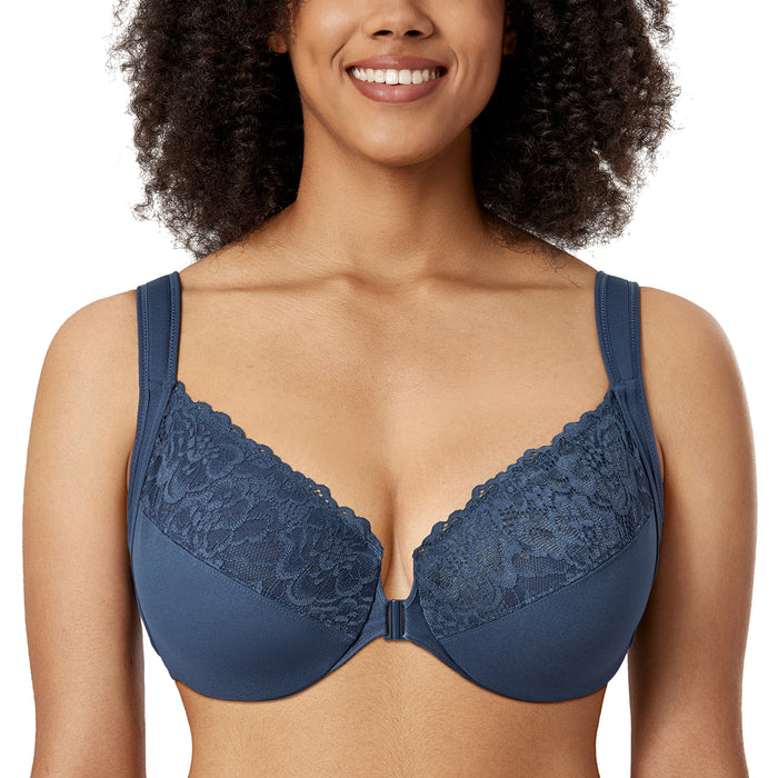 U-Back Lace Front Closure Bra