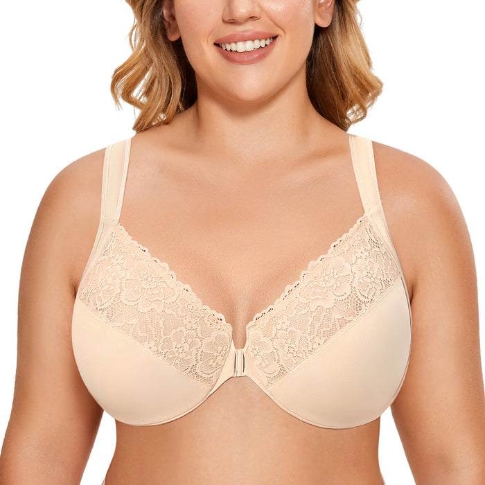 U-Back Lace Front Closure Bra