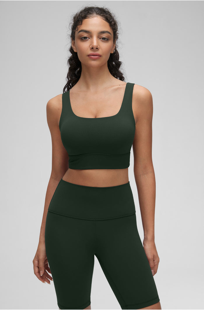 CRZ YOGA Women's U Back Sports Bra Legend Green