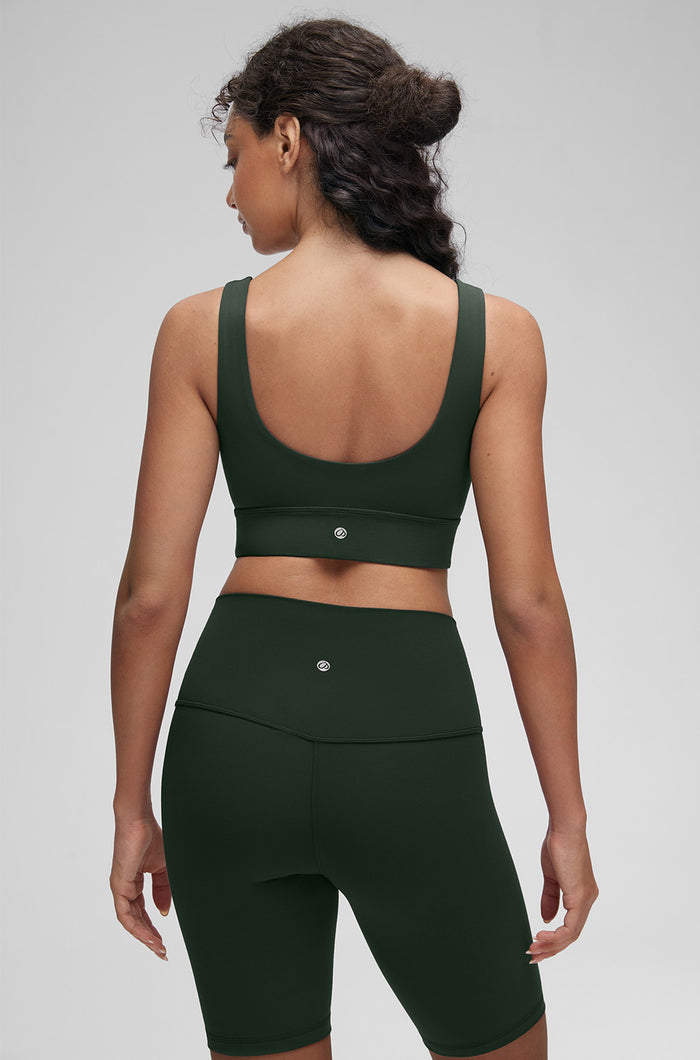 CRZ YOGA Women's U Back Sports Bra Legend Green