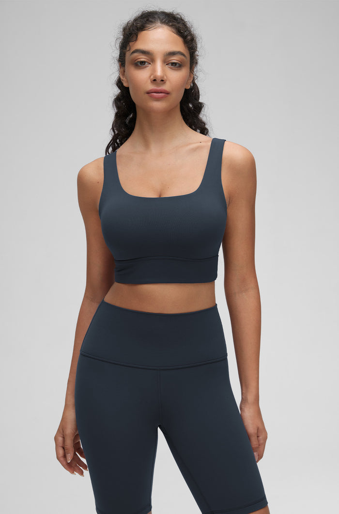 CRZ YOGA Women's U Back Sports Bra True Navy
