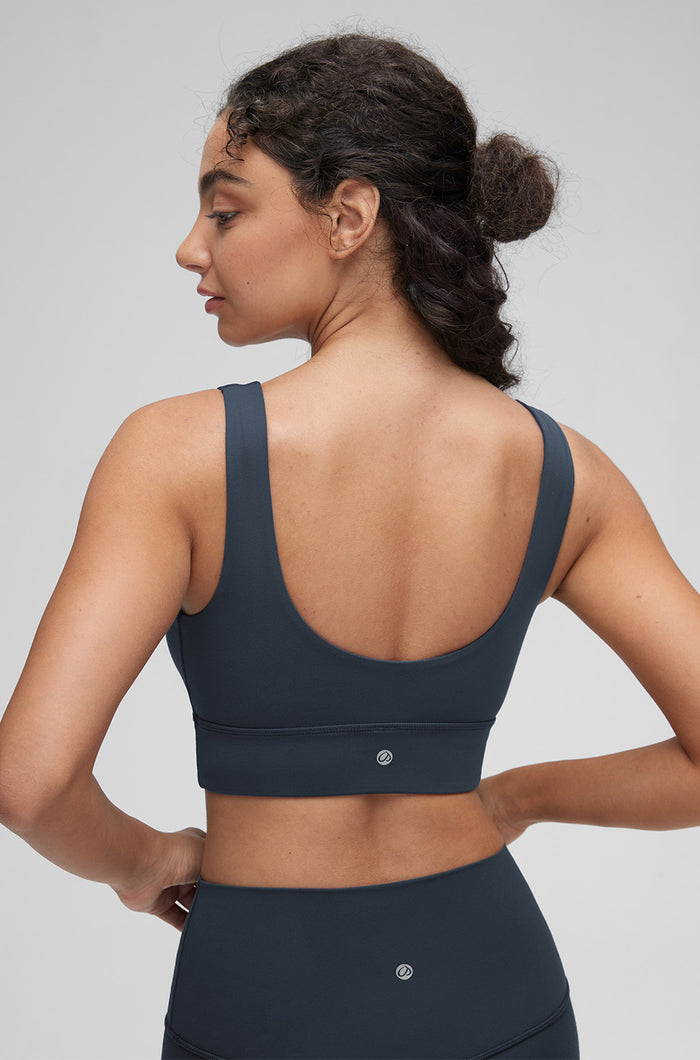CRZ YOGA Women's U Back Sports Bra True Navy