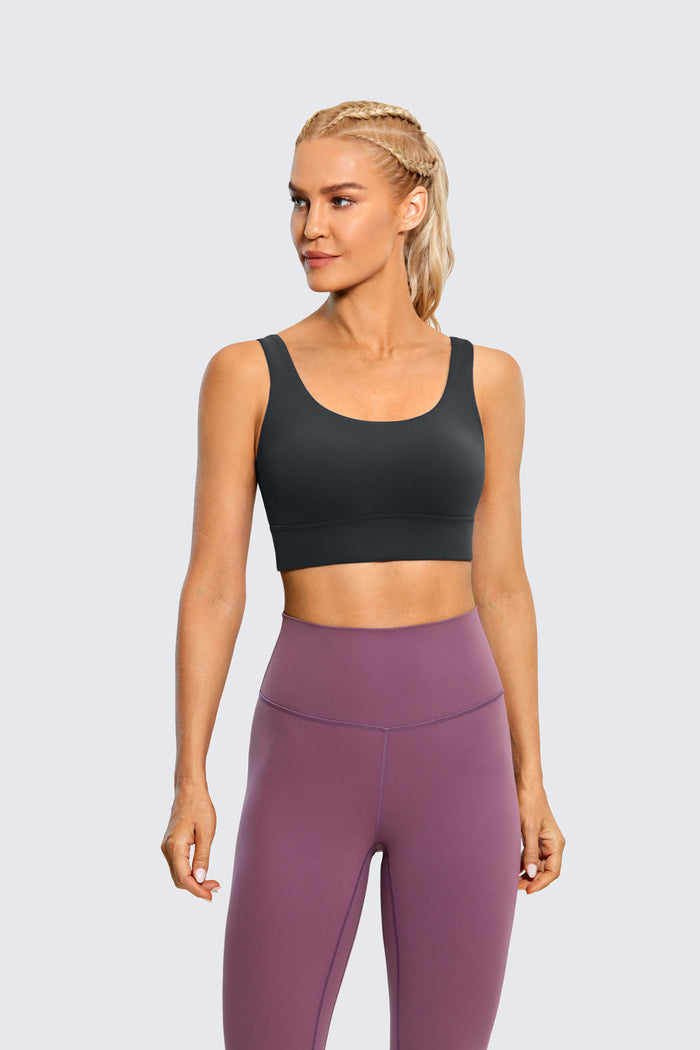 CRZ YOGA Women's U Back Sports Bra Melanite