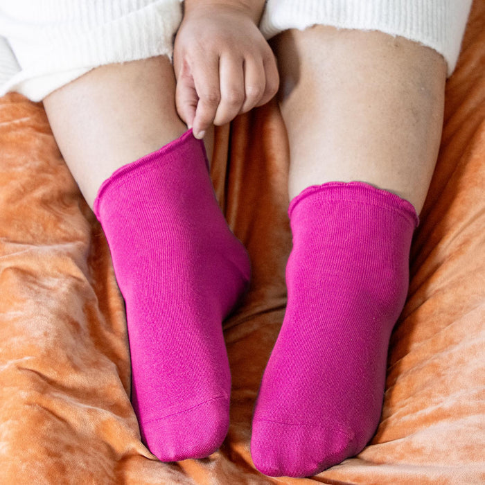 Ultimate Bamboo Ankle Socks - Hibiscus