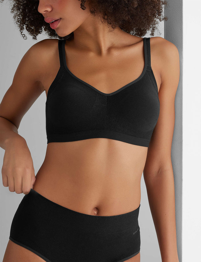 OLD::Ultimate Comfort Wireless Seamless Bra::Black