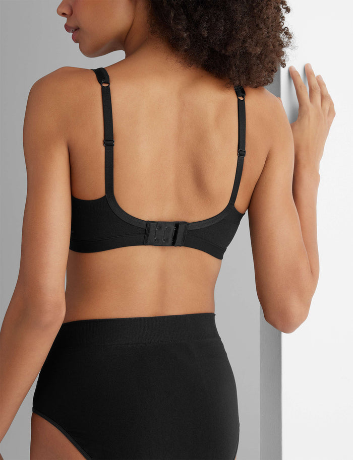 OLD::Ultimate Comfort Wireless Seamless Bra::Black