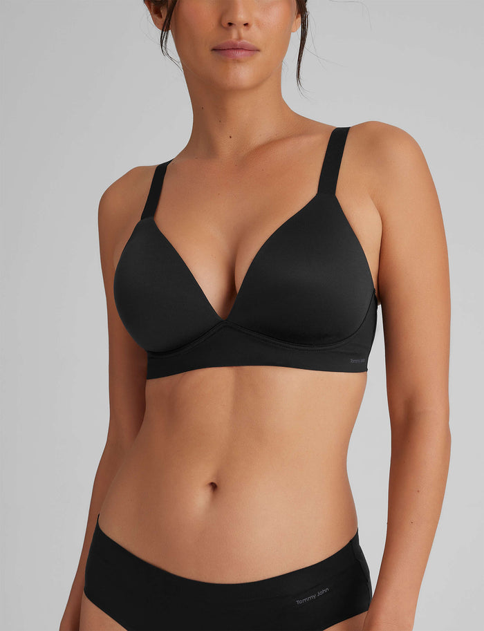OLD::Ultimate Comfort Wireless T-Shirt Bra (2-Pack)::Black/Paris Nude