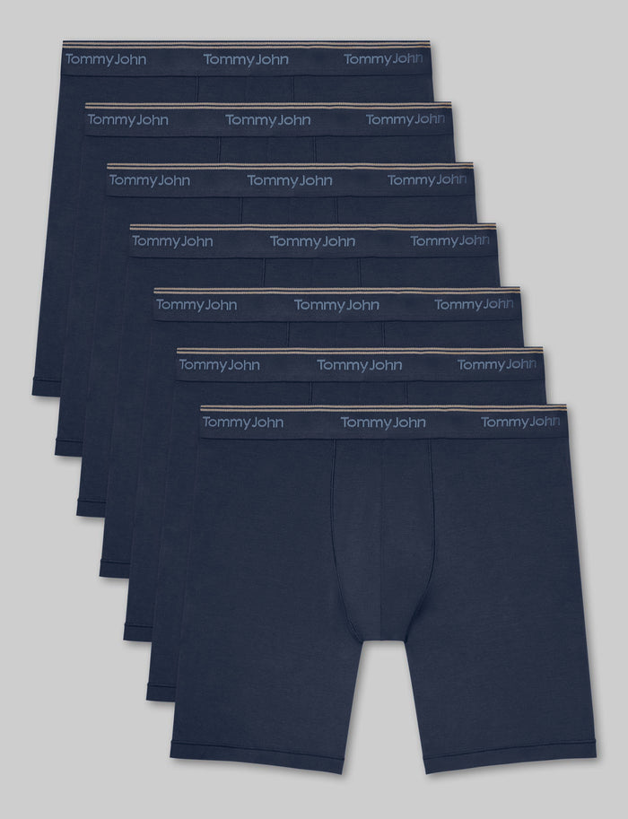 Ultra Soft Flex Mid-Length Boxer Brief 6" (7-Pack)::Dress Blues