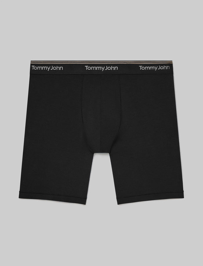 Ultra Soft Flex Mid-Length Boxer Brief 6"::Black::Swatch
